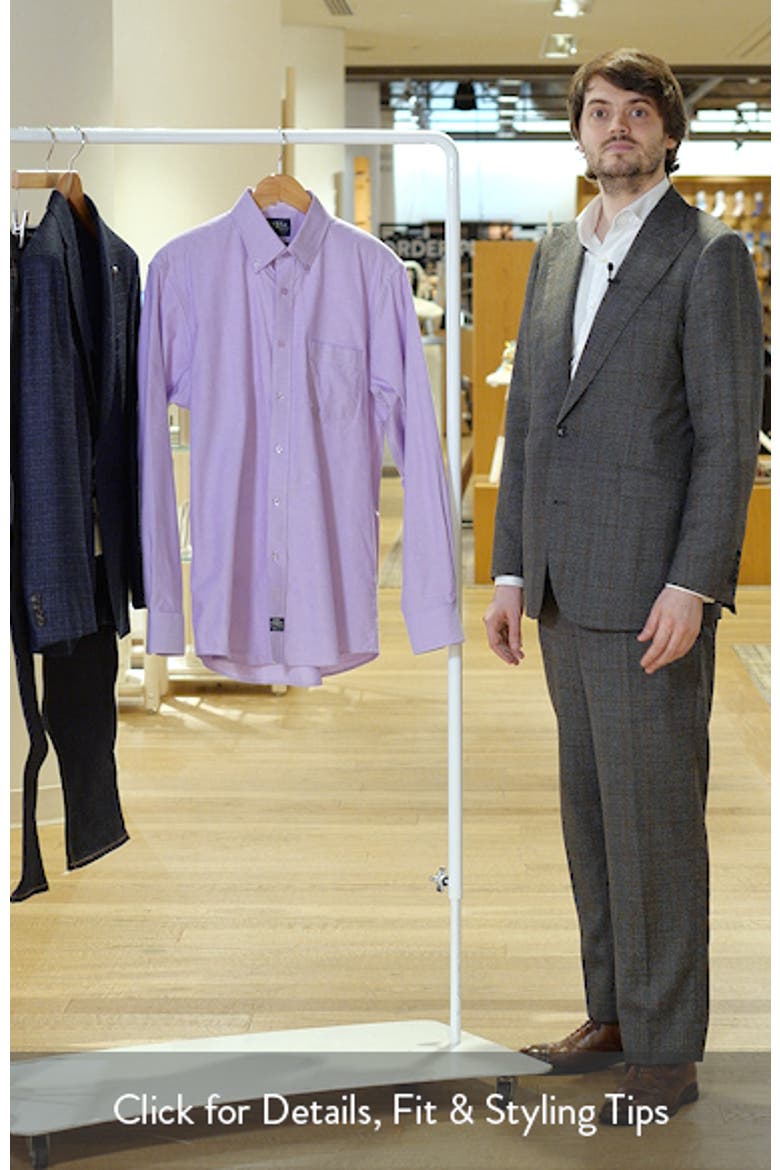 Regular Fit Lilac Purple Cotton Button-Down Oxford Shirt video