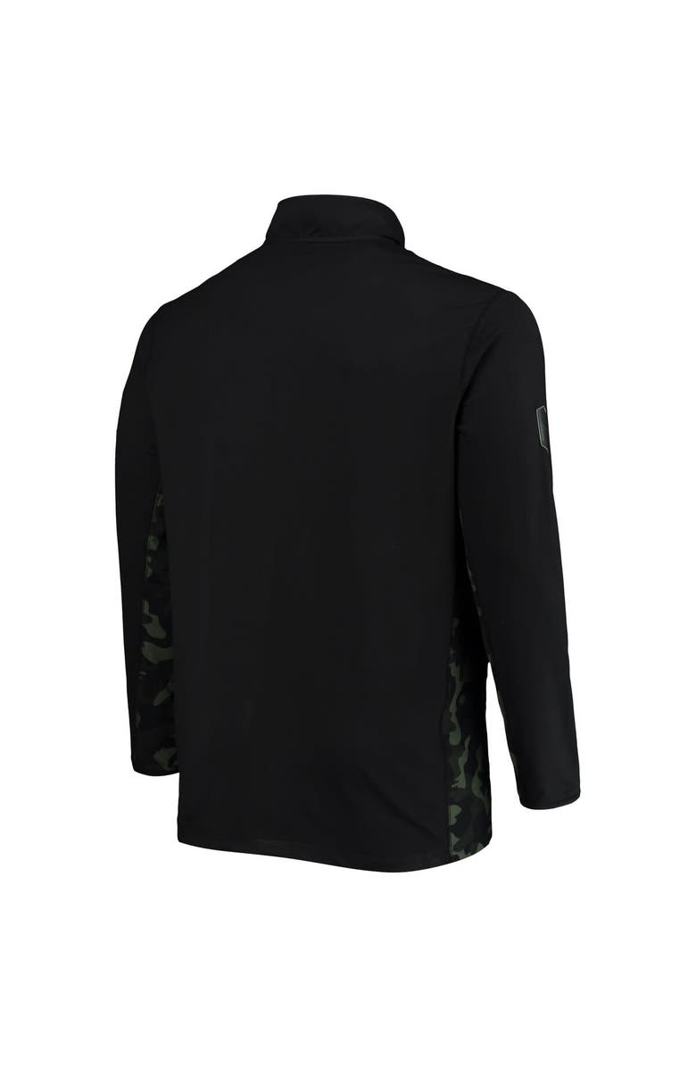 COLOSSEUM Men's Colosseum Black Iowa Hawkeyes OHT Military Appreciation Big & Tall Quarter-Zip Jacket, Alternate, color, 