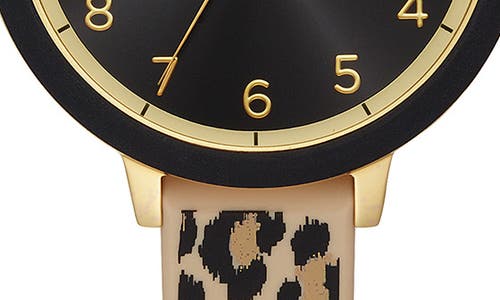 Kate Spade Park Row Quartz Black Dial Ladies Watch Ksw1485 In Leopard/black/gold