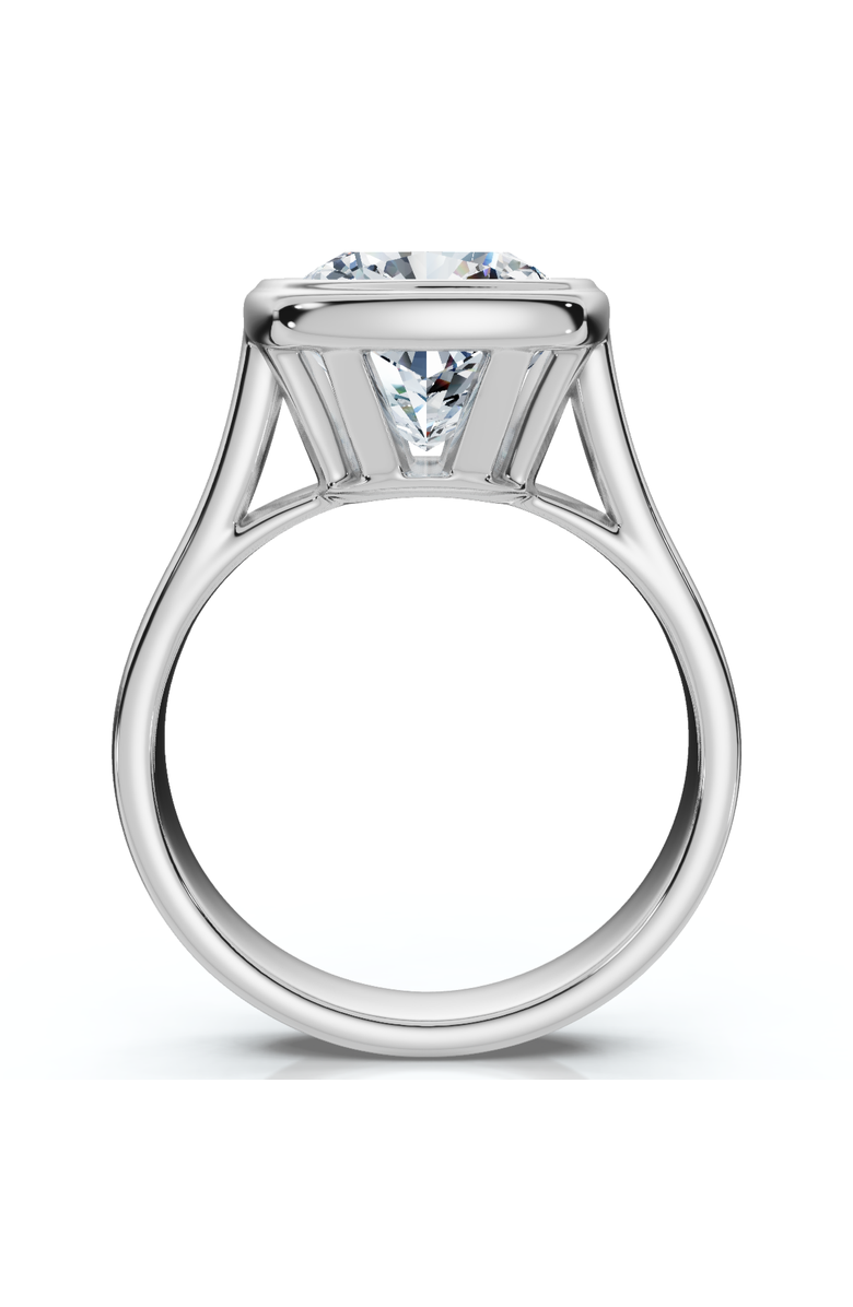 Bliss Diamond Ceritifed 4Ct Eloise Cushion Cut Bezel Set Diamond Engagement Ring 14k Gold Lab, Alternate, color, 14K White Gold