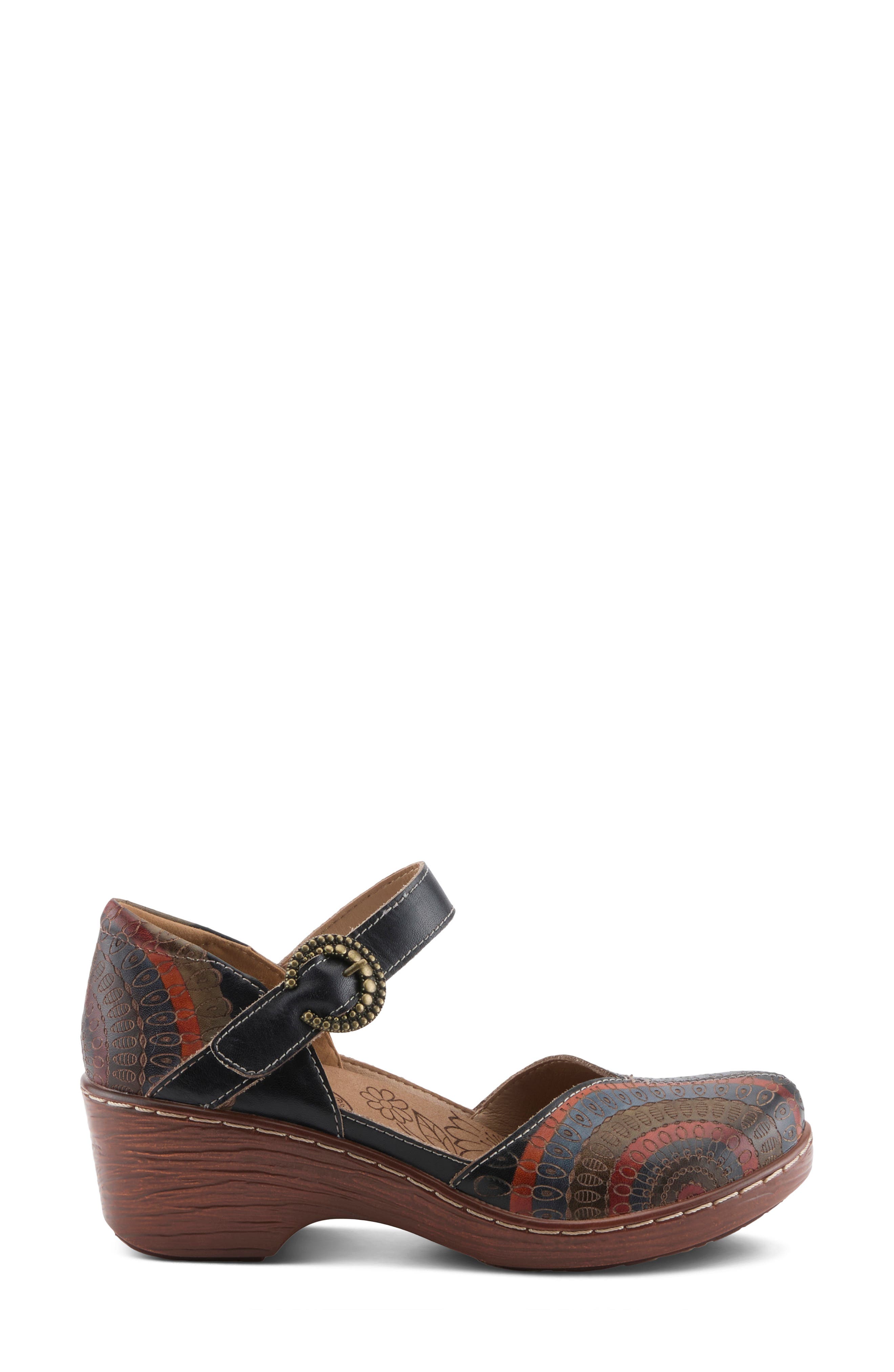 Veesome Leather Mary Jane Pump, Alternate, color, BLACK MULTI