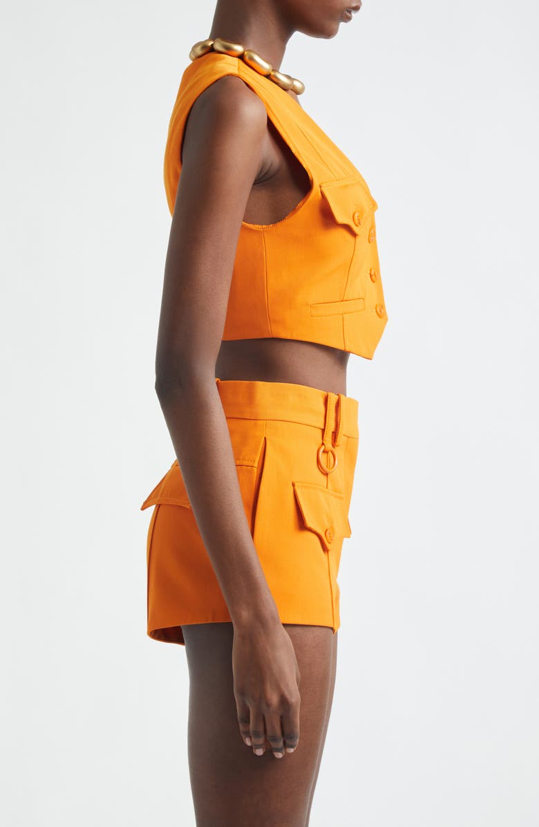 Zimmermann Kindred Spirit Alchemy Wool Blend Crop Waistcoat, Alternate, color, Sunset Orange
