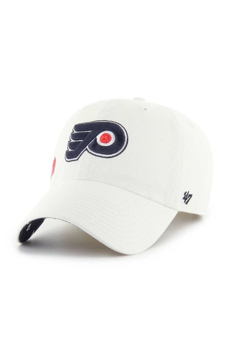 '47 Women's '47 White Philadelphia Flyers Confetti Clean Up Adjustable Hat, Alternate, color, 