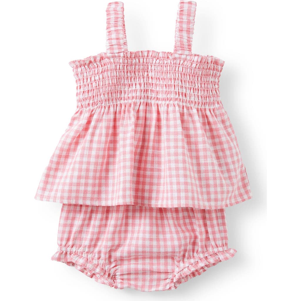 Shop Cotton On Kids Gigi Shirred Top And Bloomer Set In Sunkissed Gingham