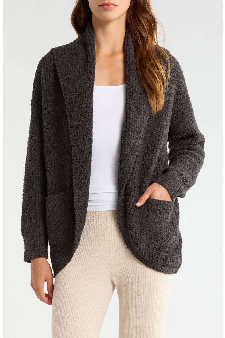 CozyChic® Ribbed Shawl Collar Cardigan, Main, color, CARBON