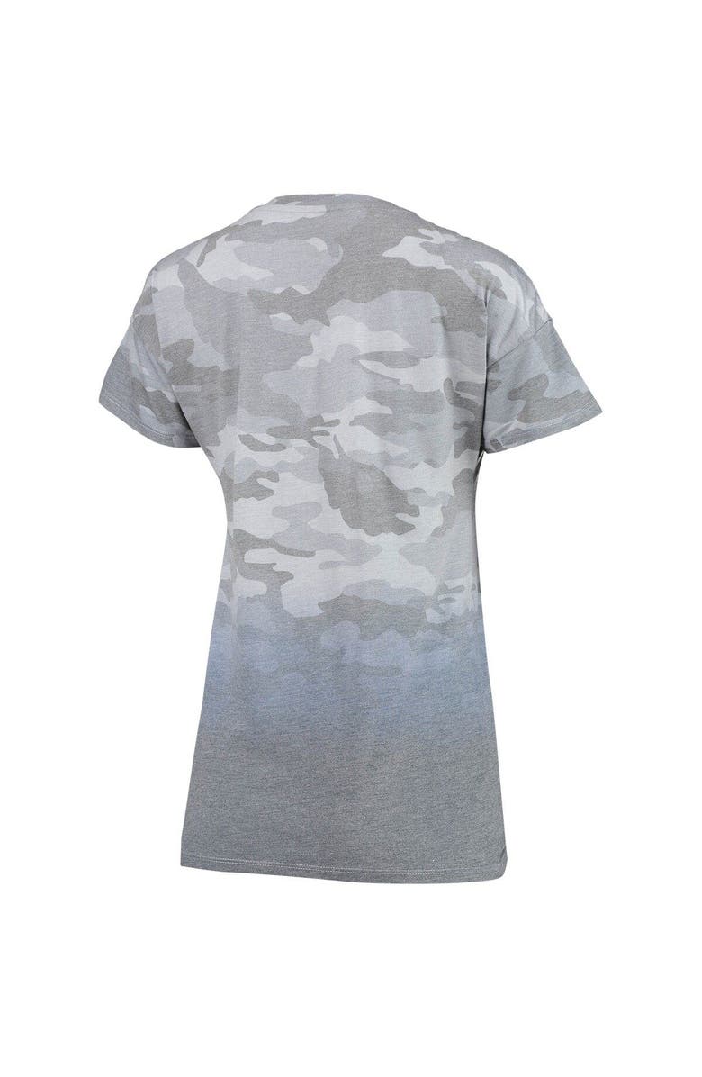Outerstuff Juniors Gray/Navy Chicago Bears Beth Camo Dip-Dye T-Shirt, Alternate, color, 