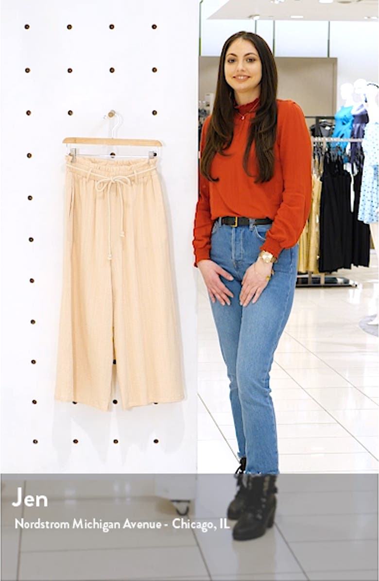 Textured Pull On Crop Pants, sales video thumbnail