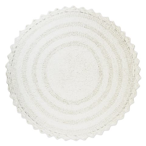 Round Crochet Bath Mat 27.5" Diameter