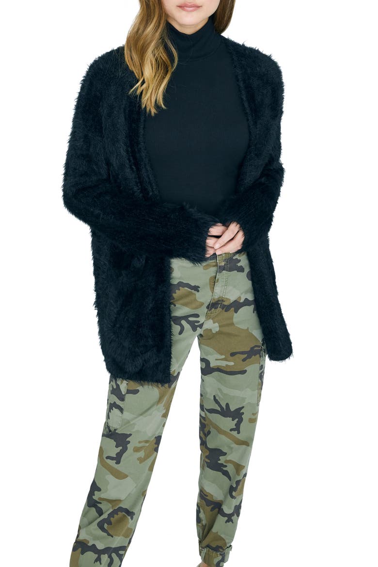 Supersoft Cardigan, Alternate, color, BLACK