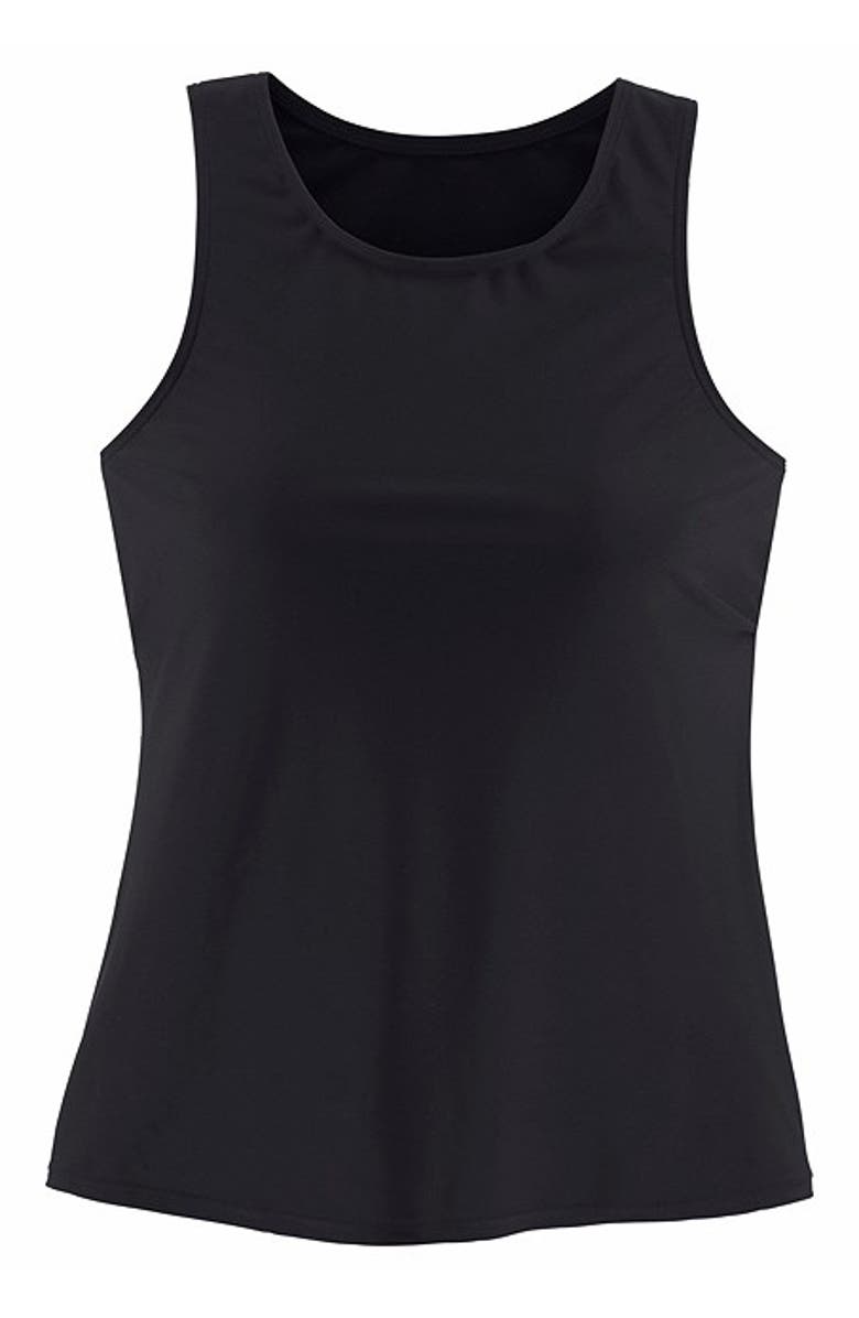 LASCANA Basic Tankini Top, Alternate, color, Black