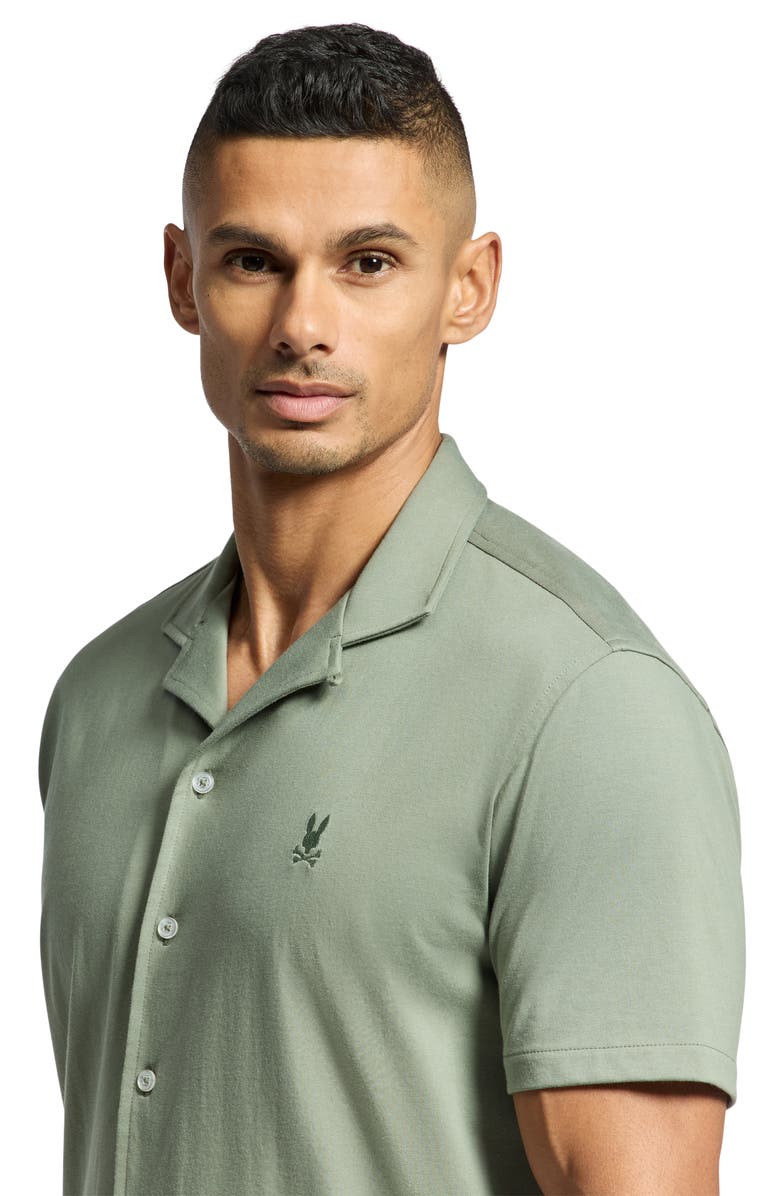 Psycho Bunny Bryan Pima Cotton Blend Camp Shirt, Alternate, color, 