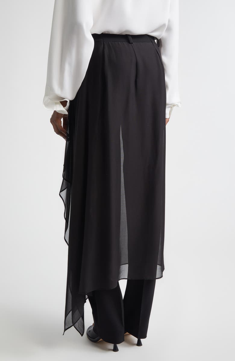 Michael Kors Collection Veiled Stretch Virgin Wool Trousers, Alternate, color, Black