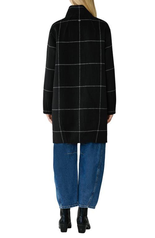 Soia & Kyo Jackie Wool Blend Longline Coat In Black