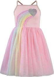 Lola + The Boys Heart Rainbow Tulle Dress