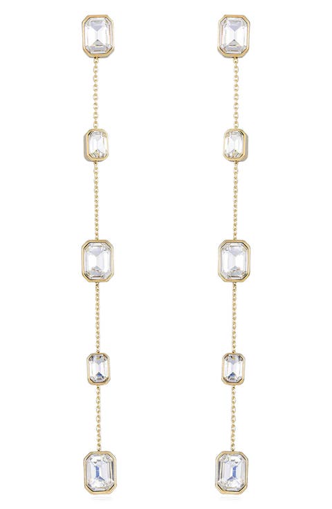 Baguette Crystal Linear Drop Earrings