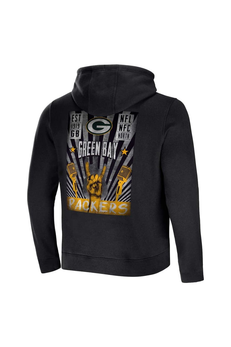 Men's NFL x Darius Rucker Collection by Fanatics Black Green Bay Packers Rocker Full-Zip Hoodie, Alternate, color, Black