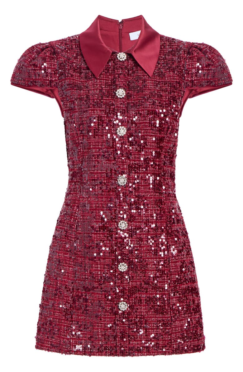 LIKELY Estella Sequin Minidress, Alternate, color, Merlot