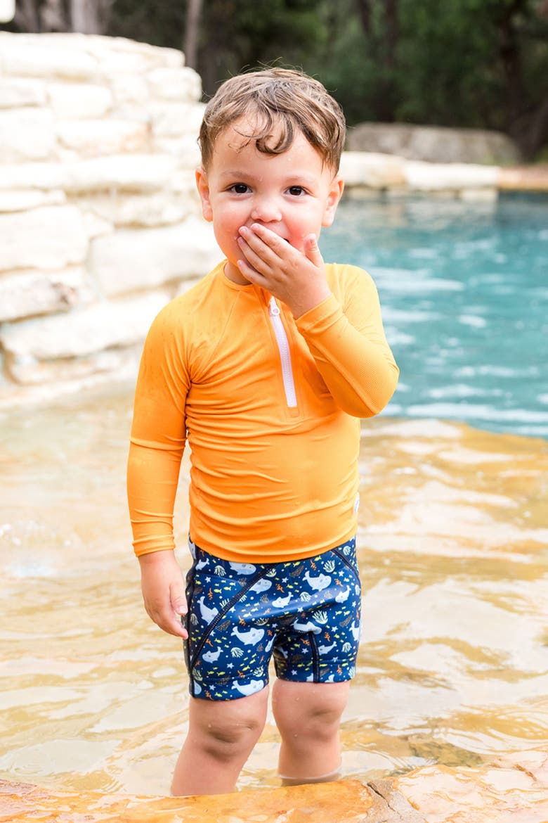 Kids Premium Long Sleeve Rashguard, Alternate, color, Orange