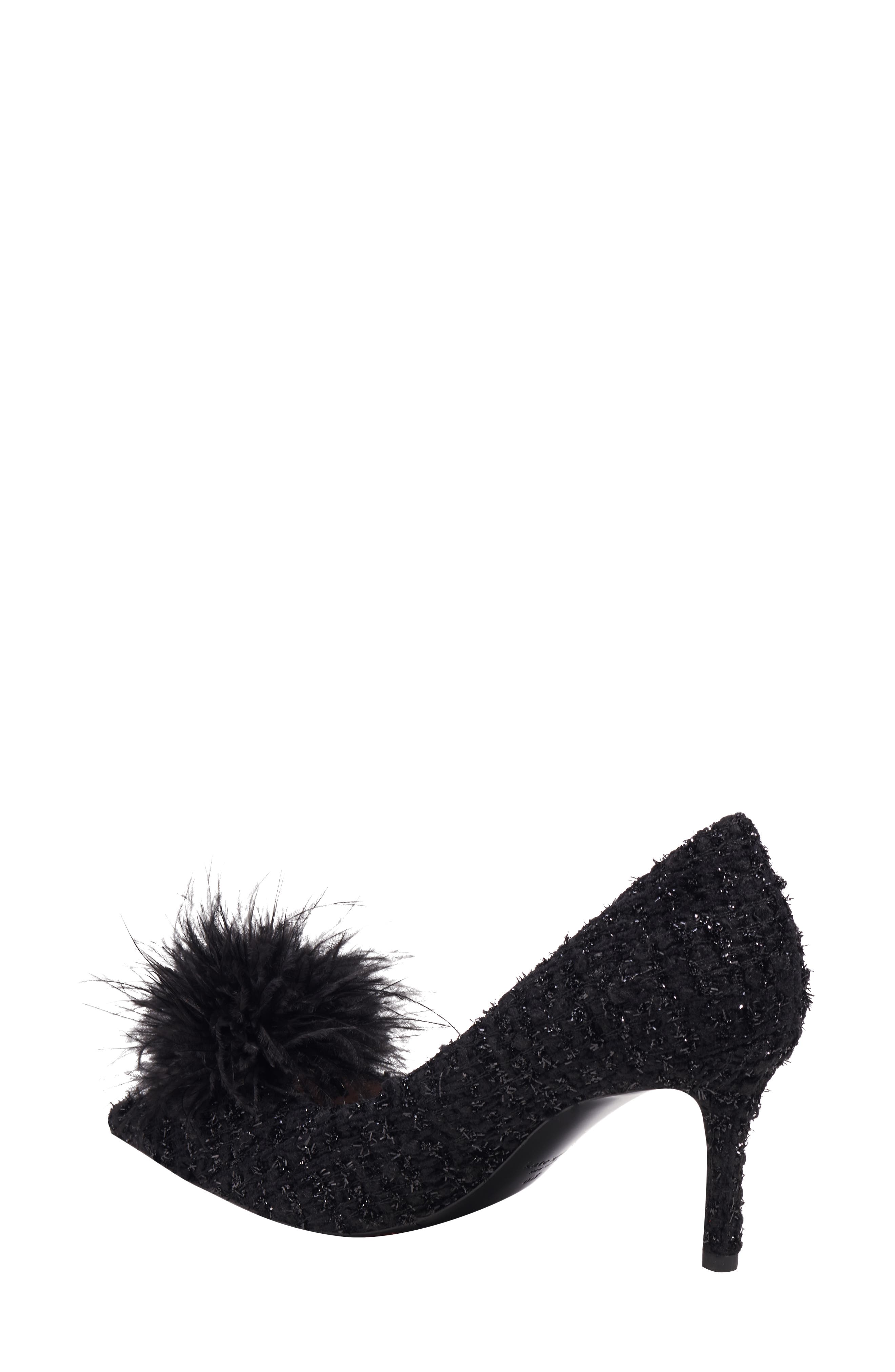 Kate Spade New York marabou pointed toe pump, Alternate, color, 