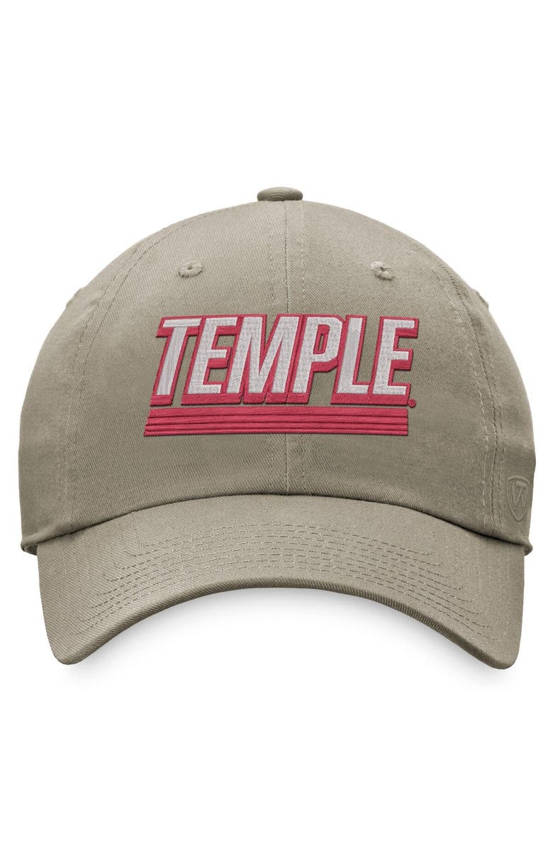 TOP OF THE WORLD Men's Top of the World Khaki Temple Owls Slice Adjustable Hat, Alternate, color, Khaki