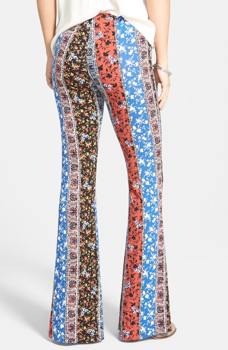 h.i.p. Mixed Print Flare Leg Pants, Alternate, color, 