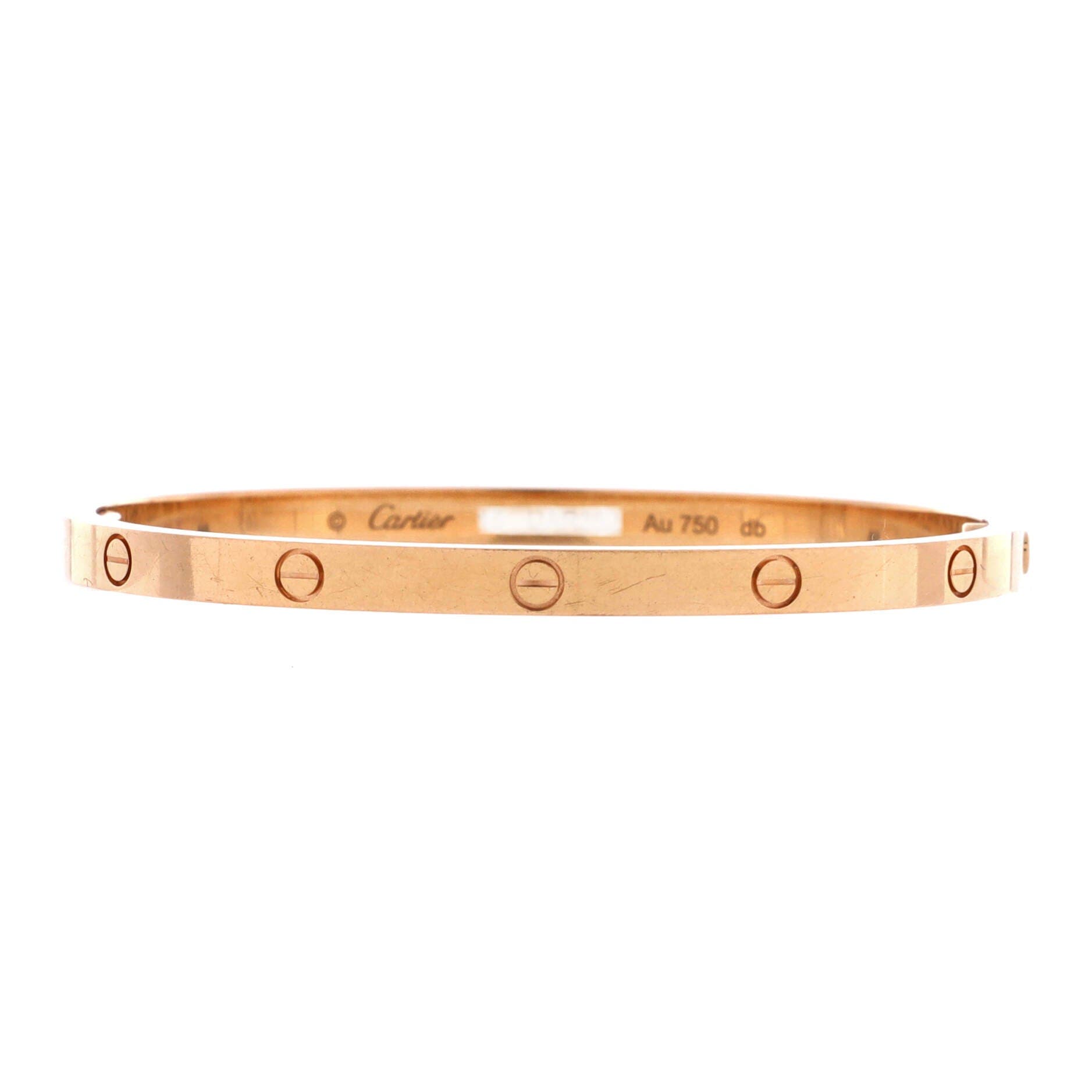 Love Bracelet 18K Rose Gold Small, Main, color, Metallic Gold