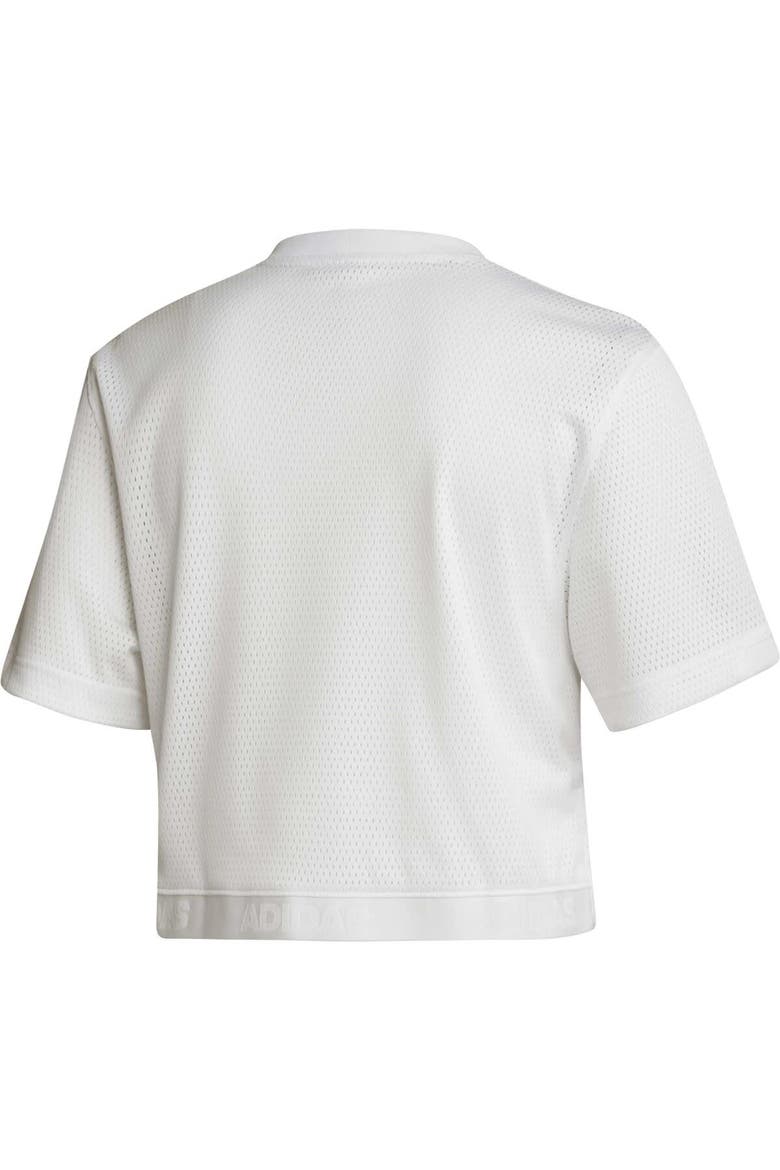 Women's adidas White Arizona State Sun Devils Primegreen V-Neck Cropped Jersey, Alternate, color, White