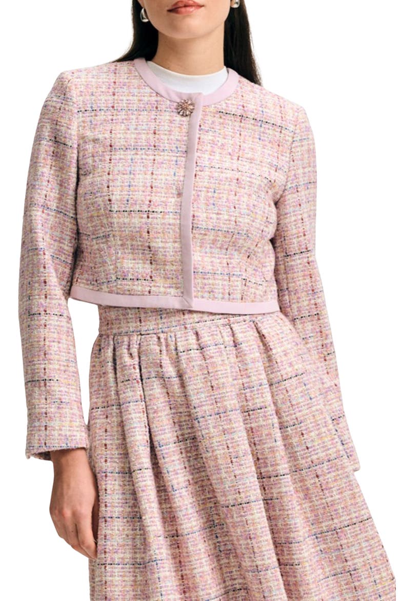 Crop Tweed Jacket, Main, color, MULTI