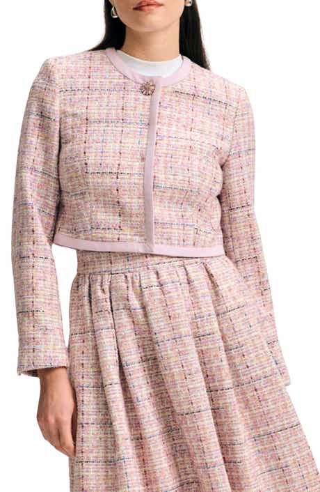 Isaac Mizrahi New York Crop Tweed Jacket
