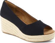 TOMS Rania Peep Toe Wedge Pump
