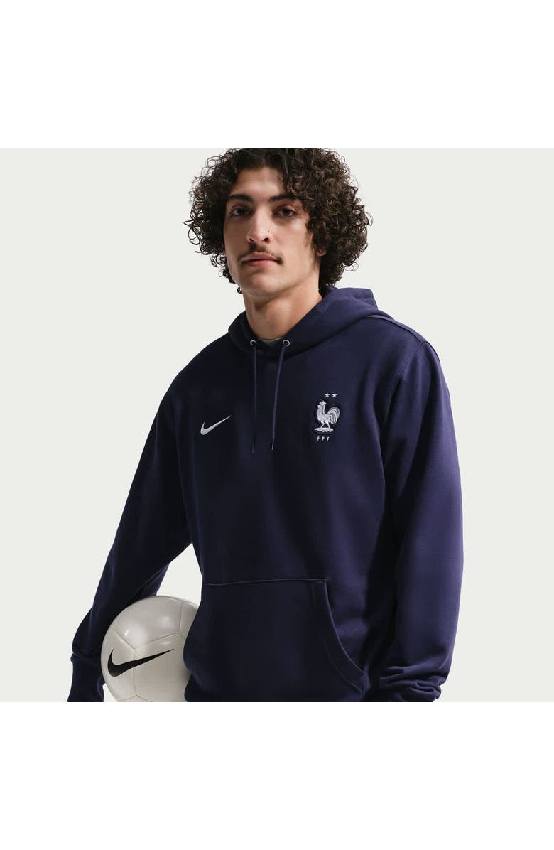 Nike Men's Nike Blue France National Team Club Hoodie, Alternate, color, Blue