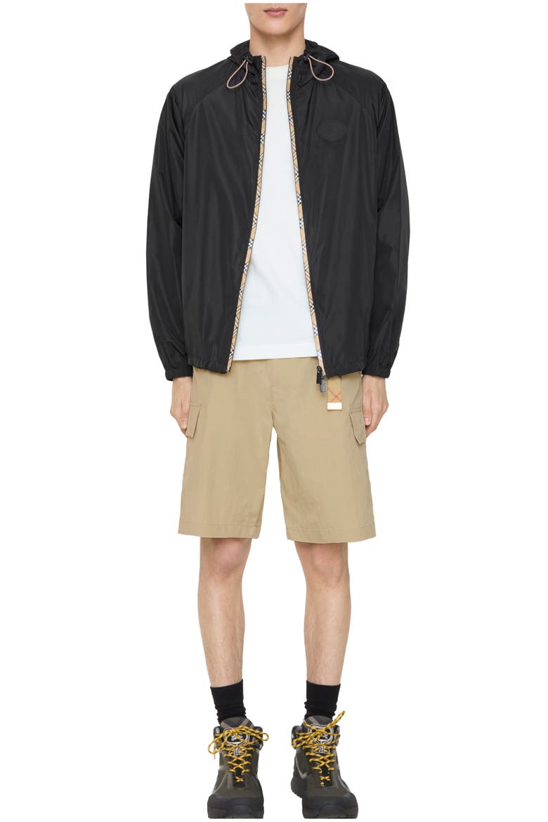 Nylon Cargo Shorts, Main, color, Sparrow beige