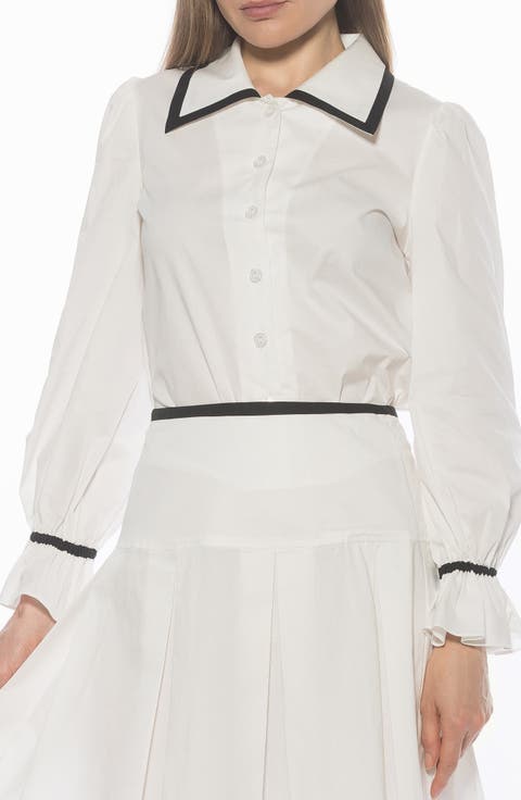 Shannan Tipped Collar Button-Up Shirt