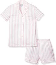 Petite Plume Ticking Stripe Cotton Short Pajamas