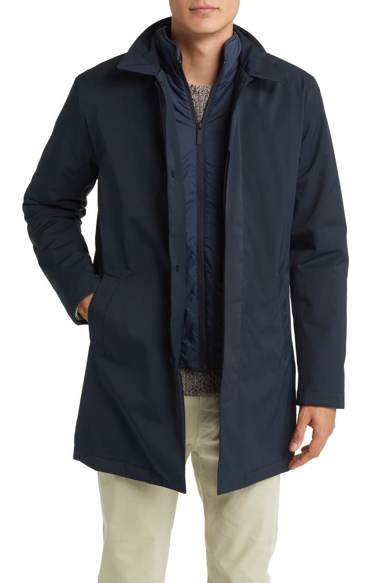 NN07 Blake 8240 Waterproof Trench Coat, Main, color, Navy Blue