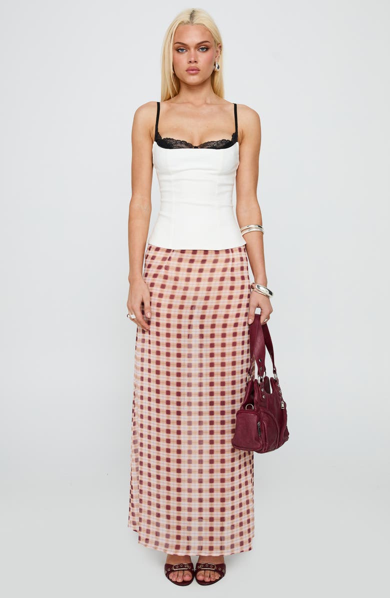 Princess Polly Renaissance Mixed Media Corset Top, Alternate, color, White Polka