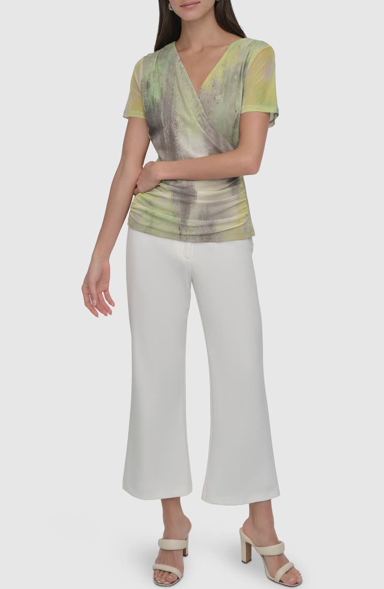 DKNY Printed Mesh Top, Alternate, color, 
