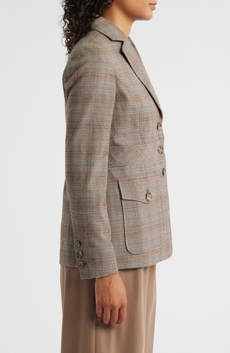 Anne Klein Plaid Jacket, Alternate, color, Soft Birch Multi