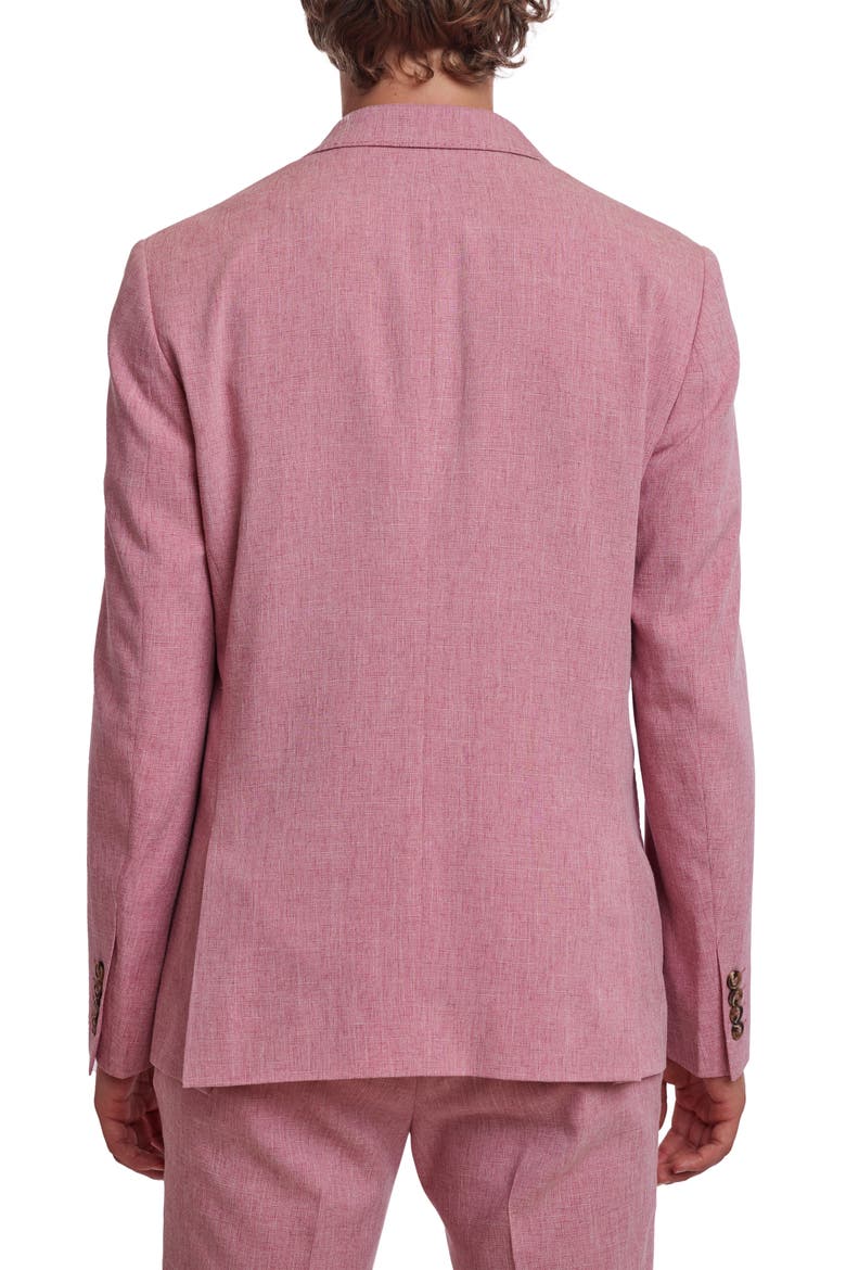 Soho Slim Fit Double Breasted Suit Jacket, Alternate, color, PINK MELANGE