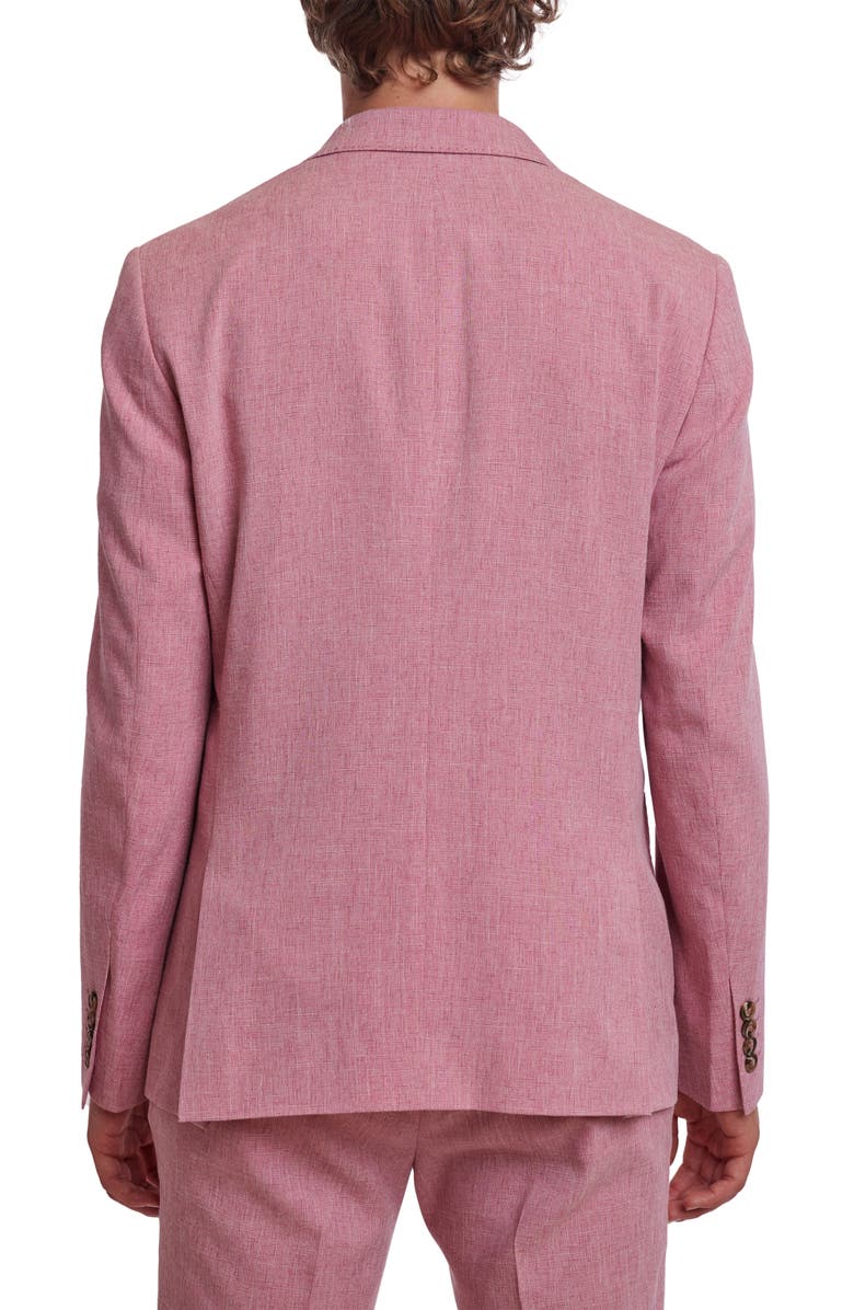 PAISLEY & GRAY Soho Slim Fit Double Breasted Suit Jacket, Alternate, color, Pink Melange