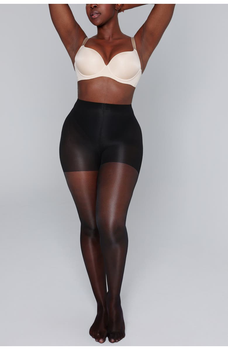 Shapellx Bare Essentials Skin Flow Sheer Shaping 3-Pack Tights, Alternate, color, Black