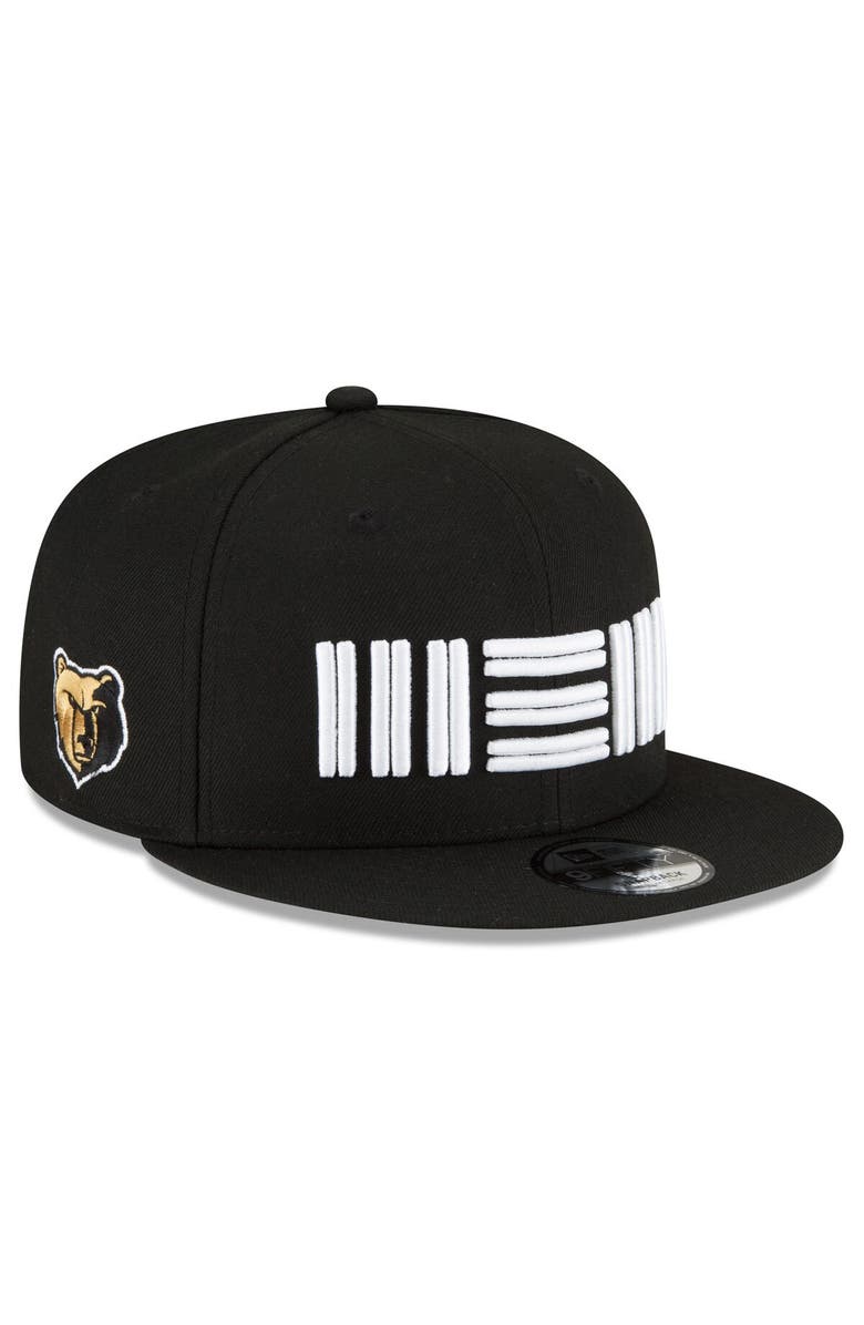 New Era Men's New Era  Black Memphis Grizzlies 2023/24 City Edition 9FIFTY Snapback Adjustable Hat, Main, color, 