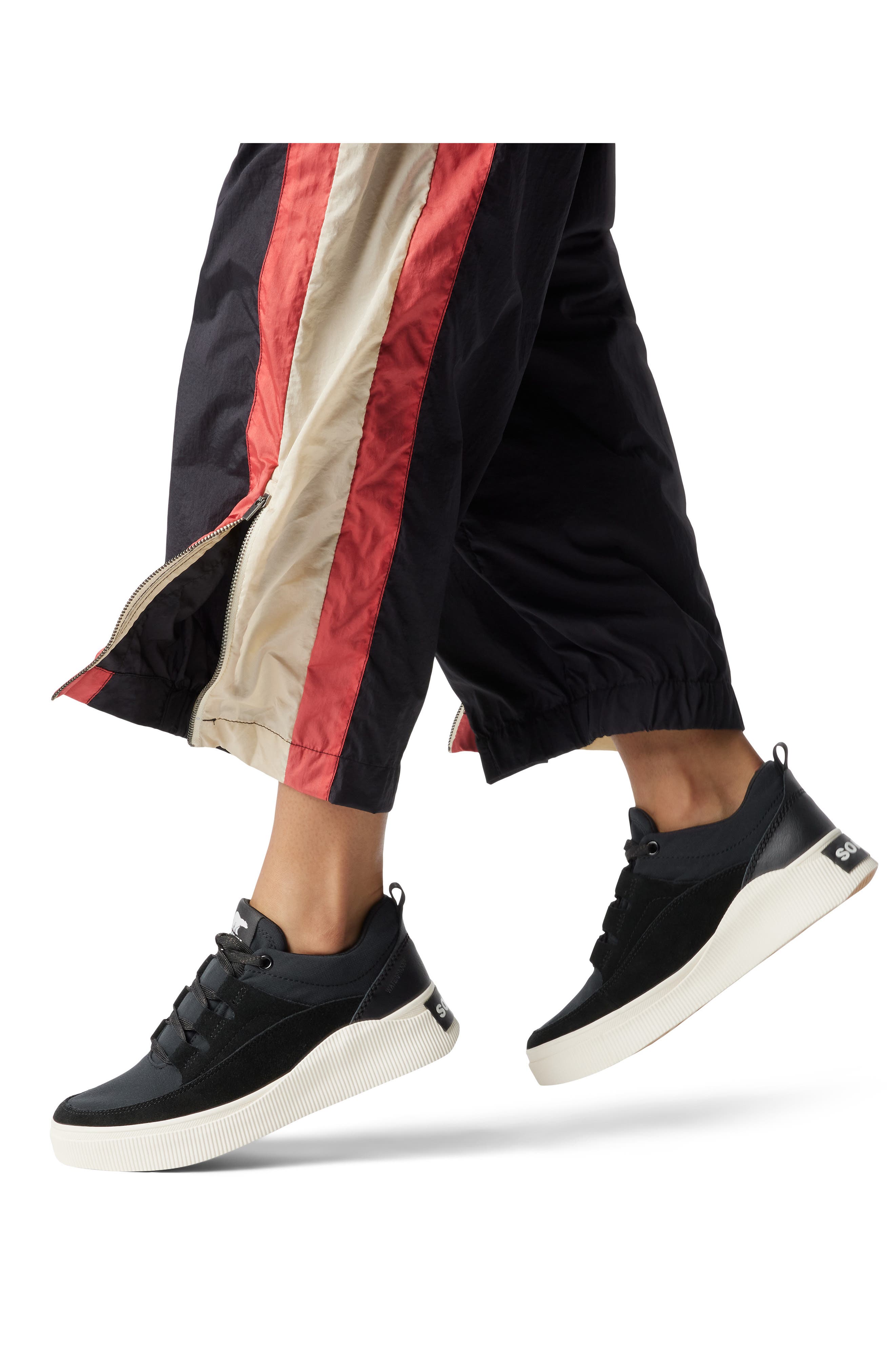 SOREL Out N About IV Waterproof Sneaker, Alternate, color, Black/ Gum 2