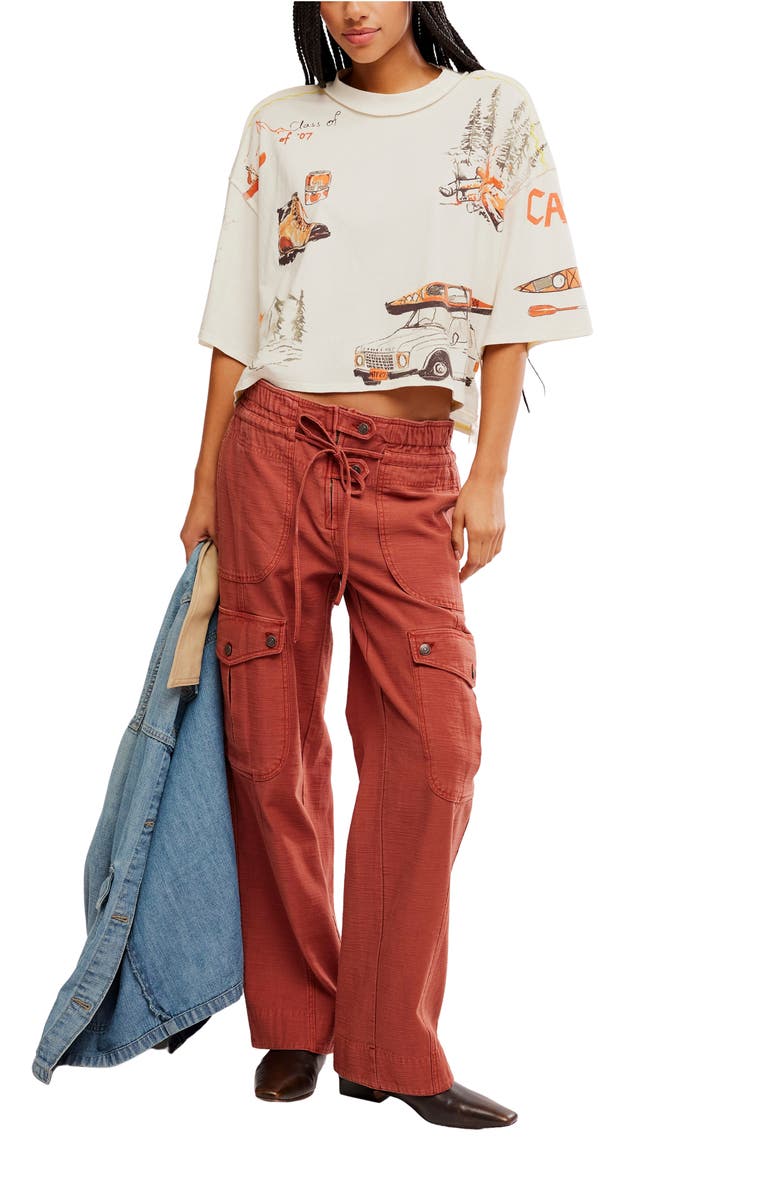 Free People Mountain View Graphic T-Shirt, Alternate, color, Ivory Combo