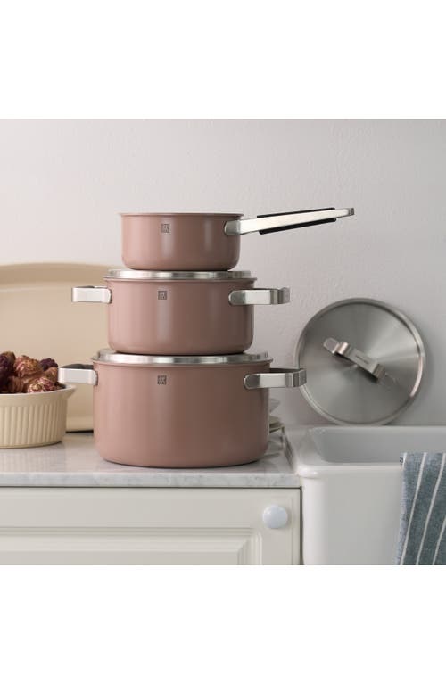 Zwilling Pure 6-piece Nonstick Stainless Steel Cookware Set In Brown