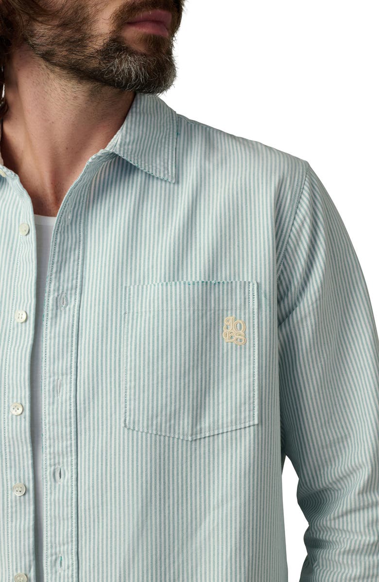 Joe's The Keanu Stripe Button-Up Shirt, Alternate, color, Mallard Green