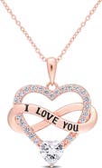 Julianna B. Cubic Zirconia Infinity Heart Necklace