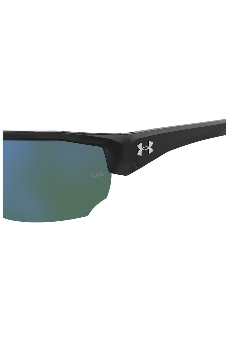 70mm Polarized Oversize Sport Sunglasses, Alternate, color, BLACK GREY / GREEN