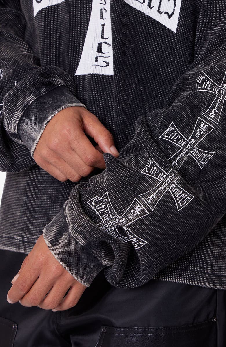 mnml L.A. Graphic Washed Thermal Long Sleeve T-Shirt, Alternate, color,