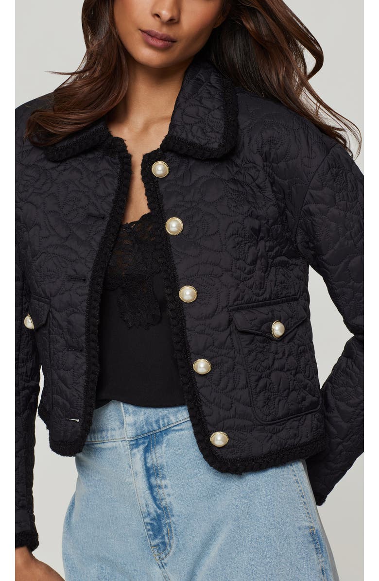 Generation Love Fabiana Quilted Jacket, Alternate, color, Black